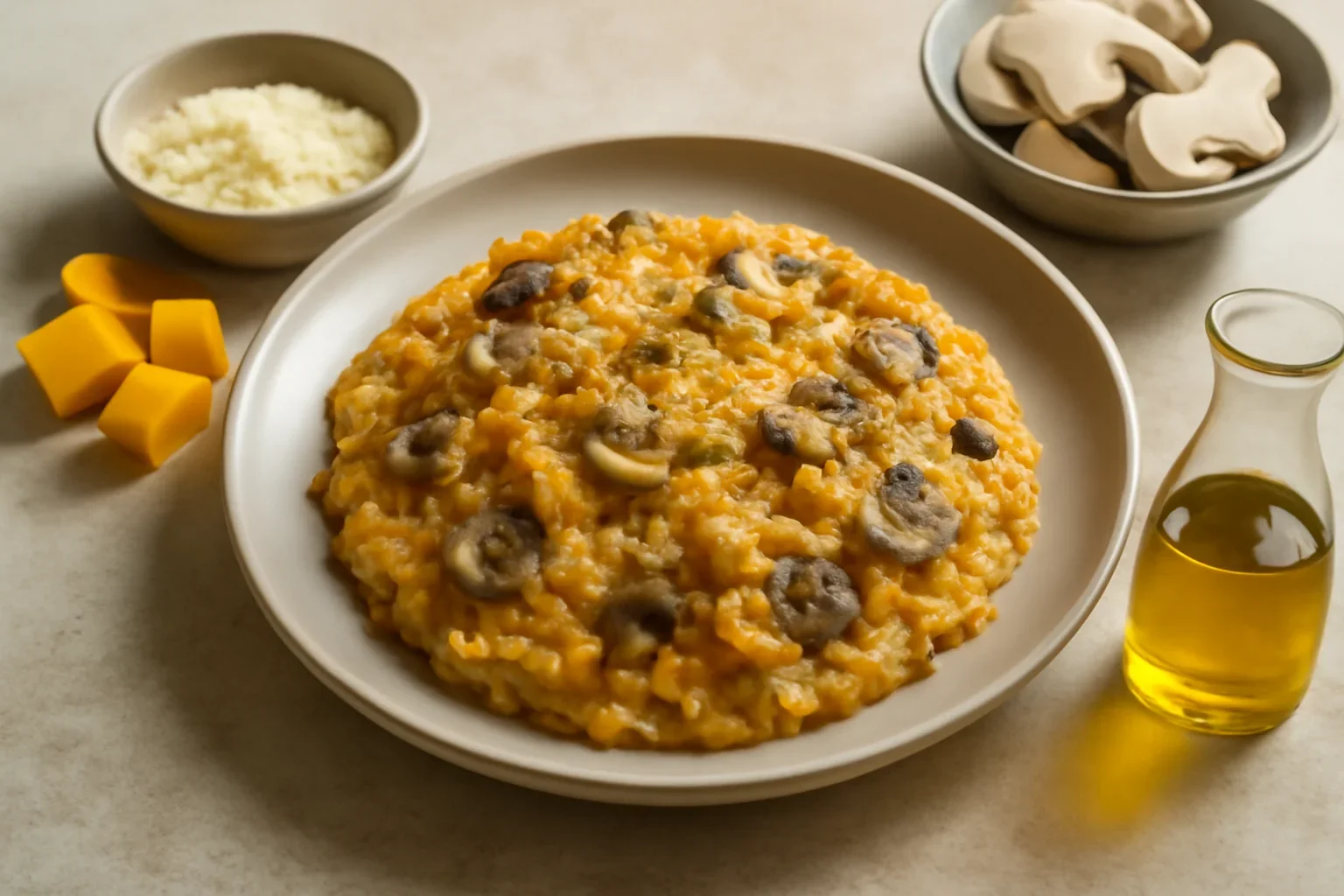 Risotto cu dovleac si ciuperci