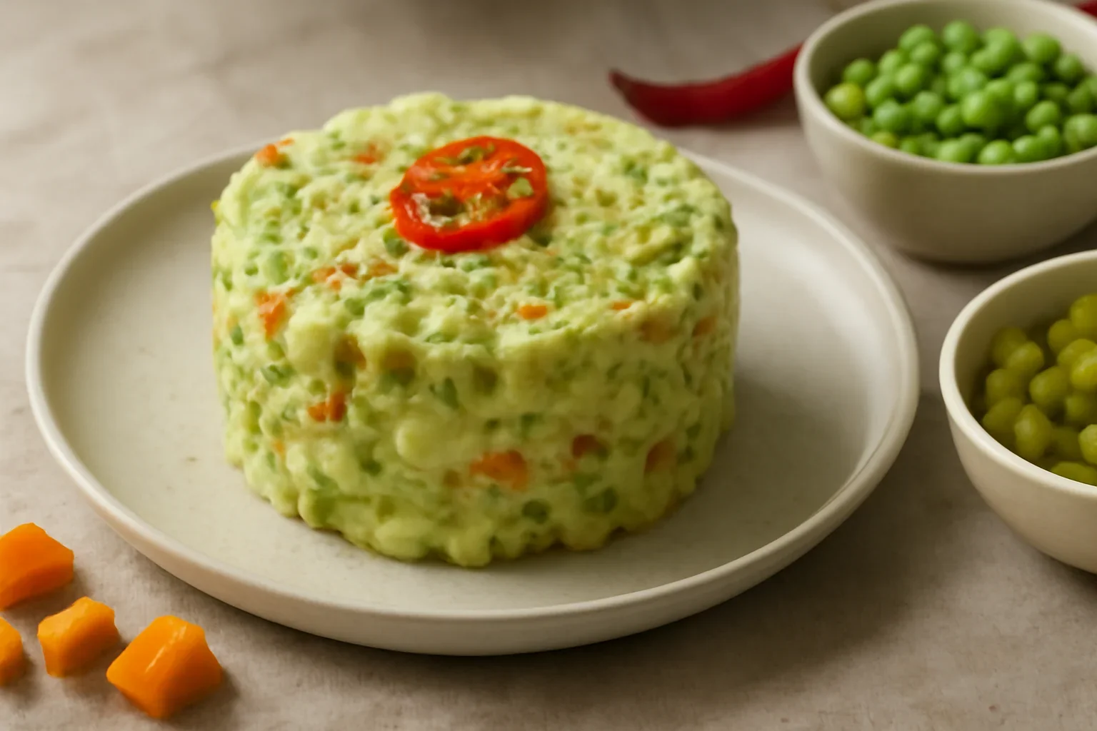 Salata a la russe cu maioneza de avocado (de post)