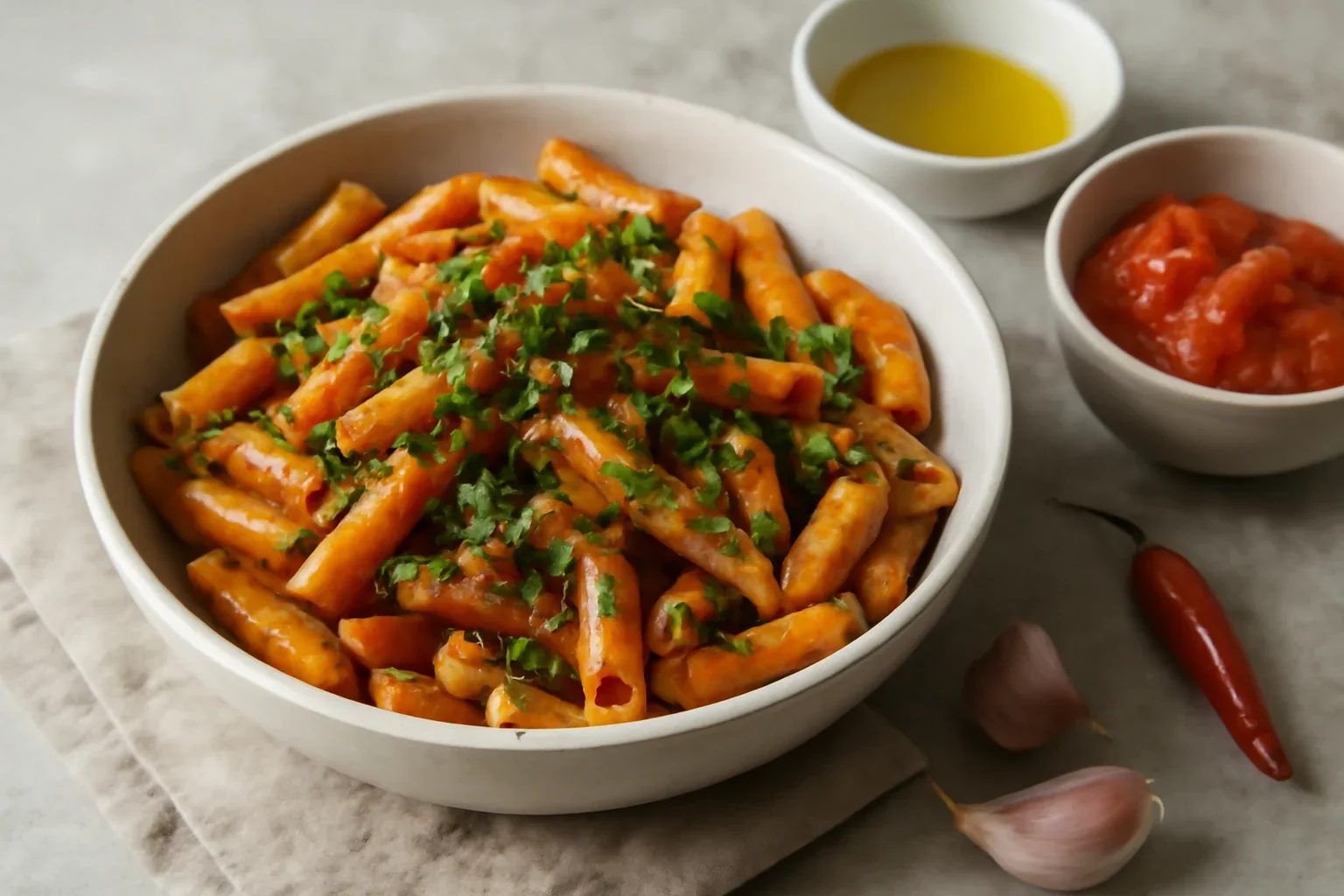 Penne all arrabbiata – rețetă italiană de paste cu sos de roșii picant