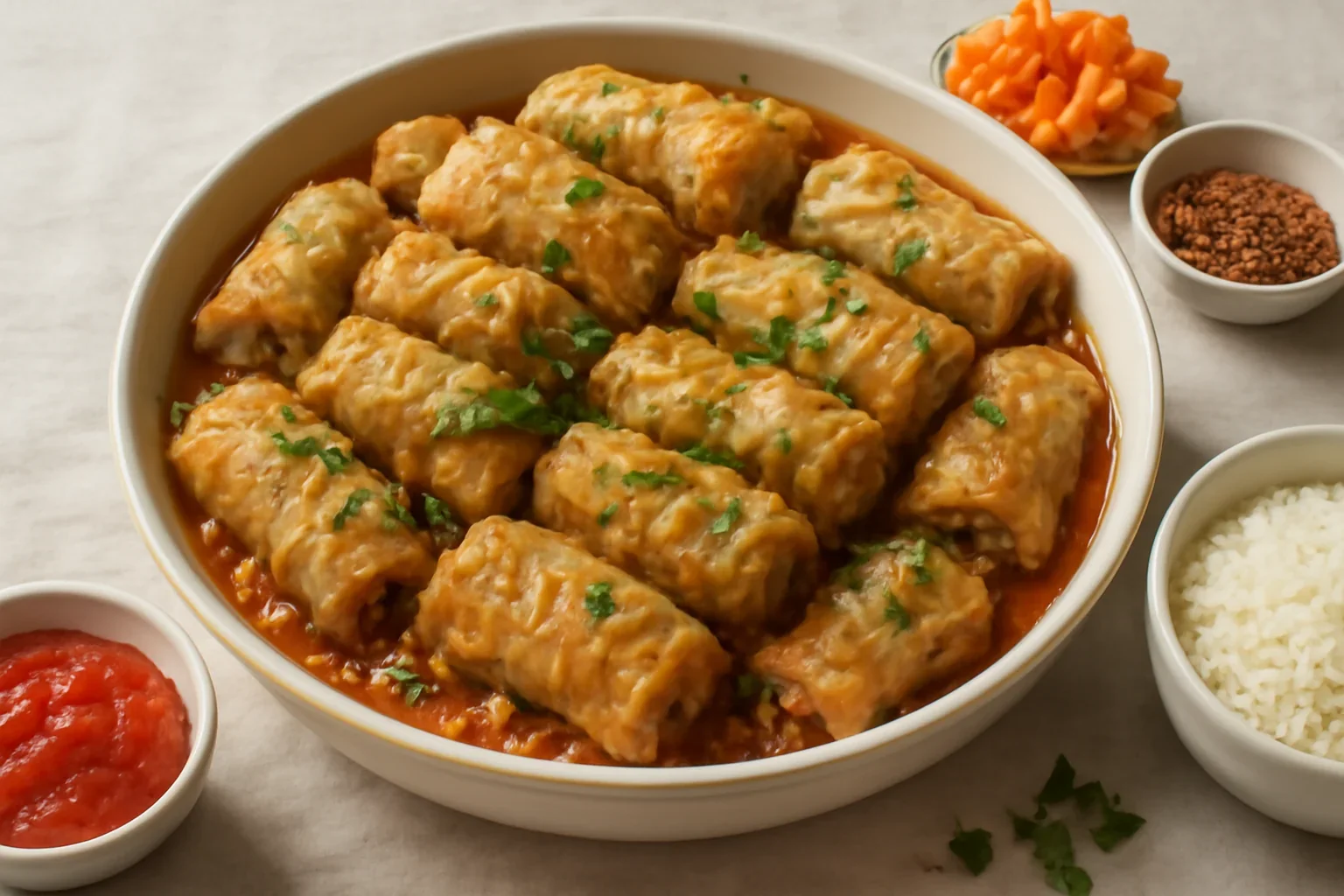 Sarmale de post cu orez si legume