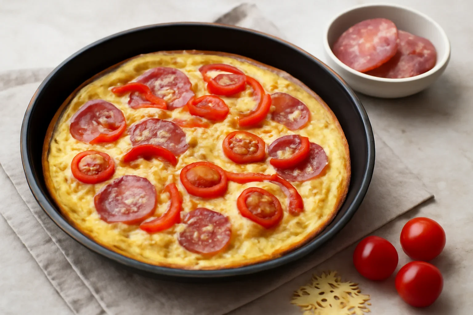 Pizza fara blat din aluat de clatite