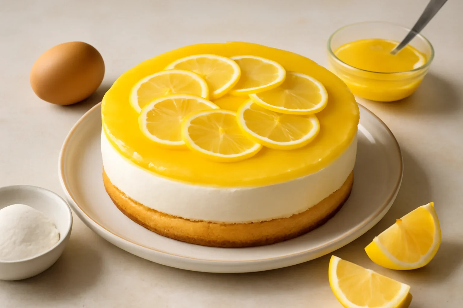 Tort de lamaie cu iaurt si Lemon Curd