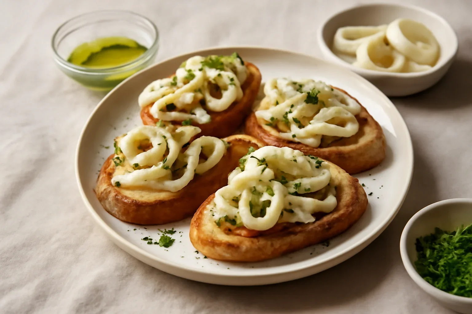 Crostini cu calamar