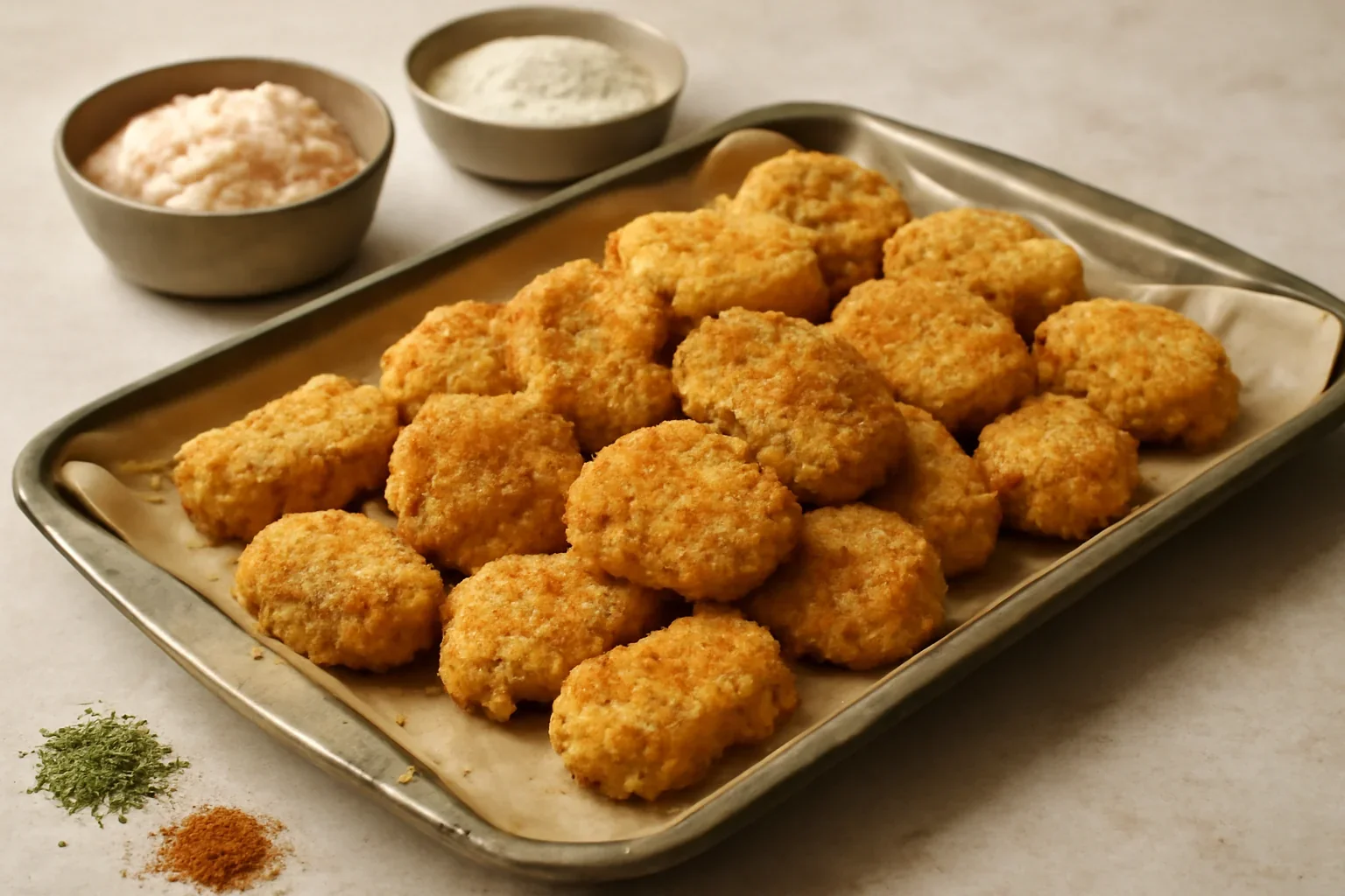 Nuggets de pui la cuptor