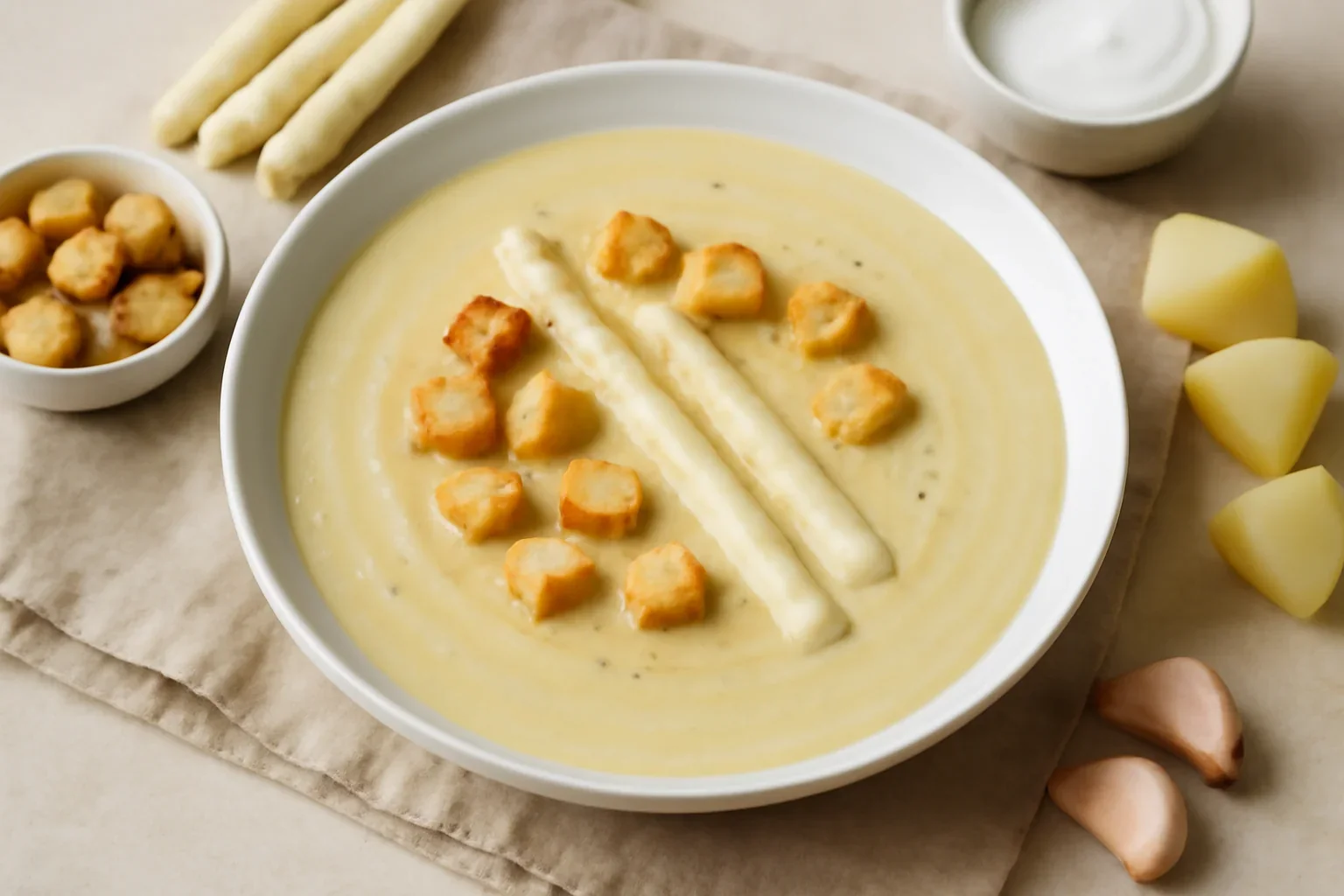 Supa crema de sparanghel alb
