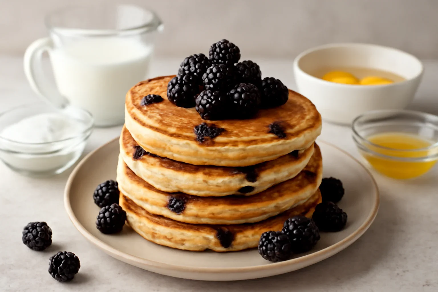Pancakes – clatite americane cu mure