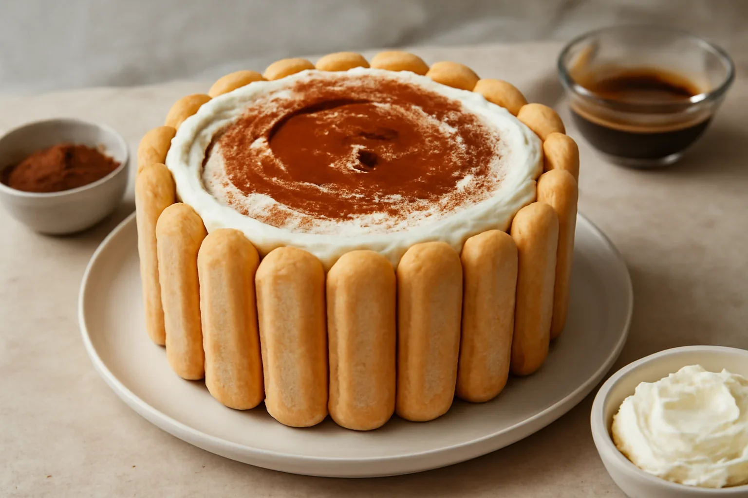 Tort tiramisu cu piscoturi si mascarpone – fara coacere sau fierbere