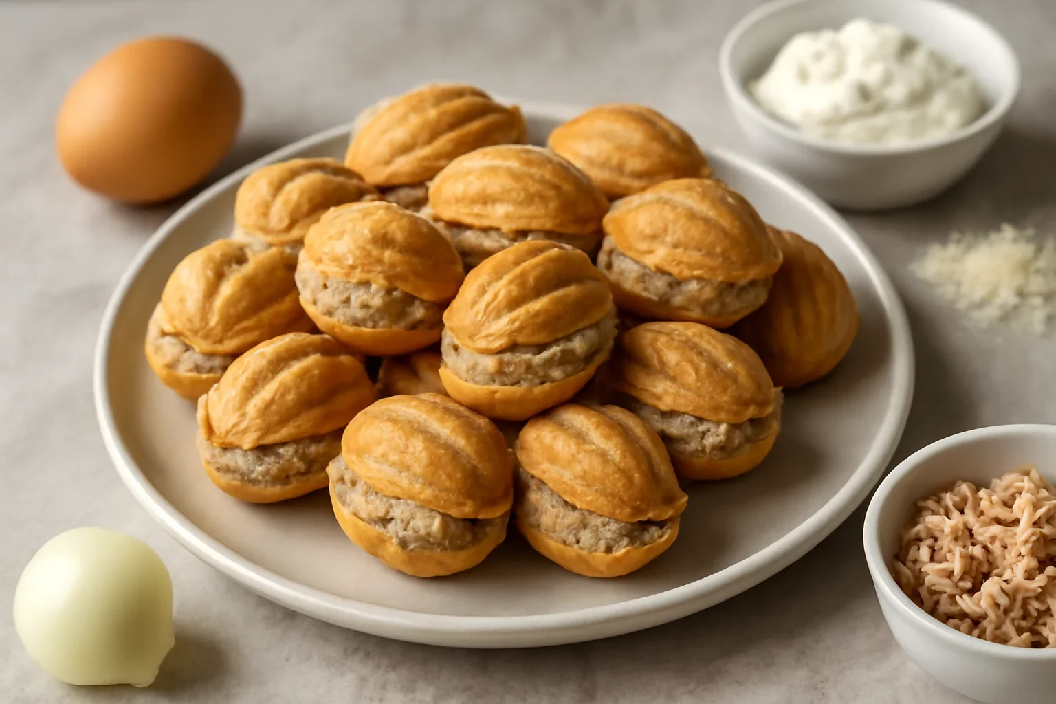 Nuci aperitiv (Nuci cu crema sarate)