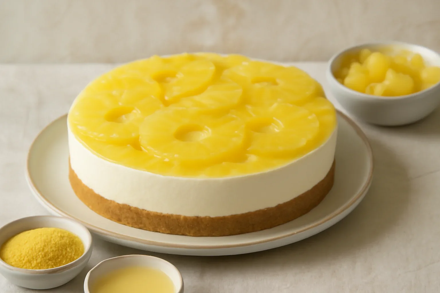 Tort cu ananas (fara coacere)