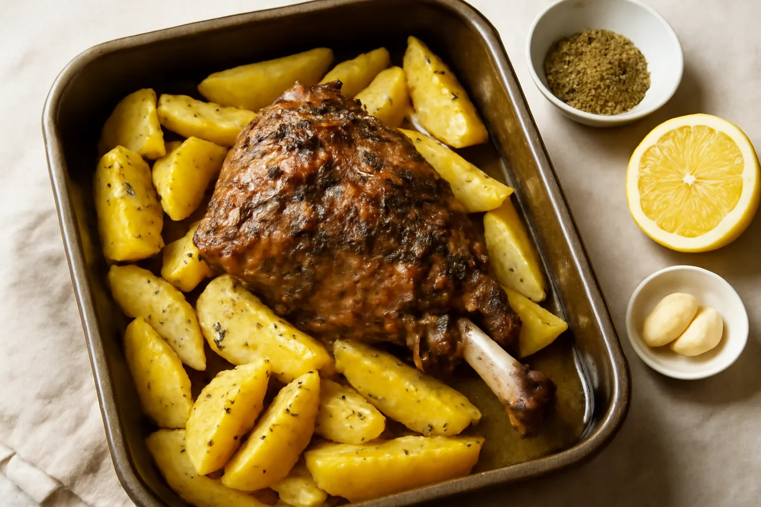 Kleftiko de miel – rețeta grecească a celei mai fragede fripturi de miel, cu tot cu garnitură
