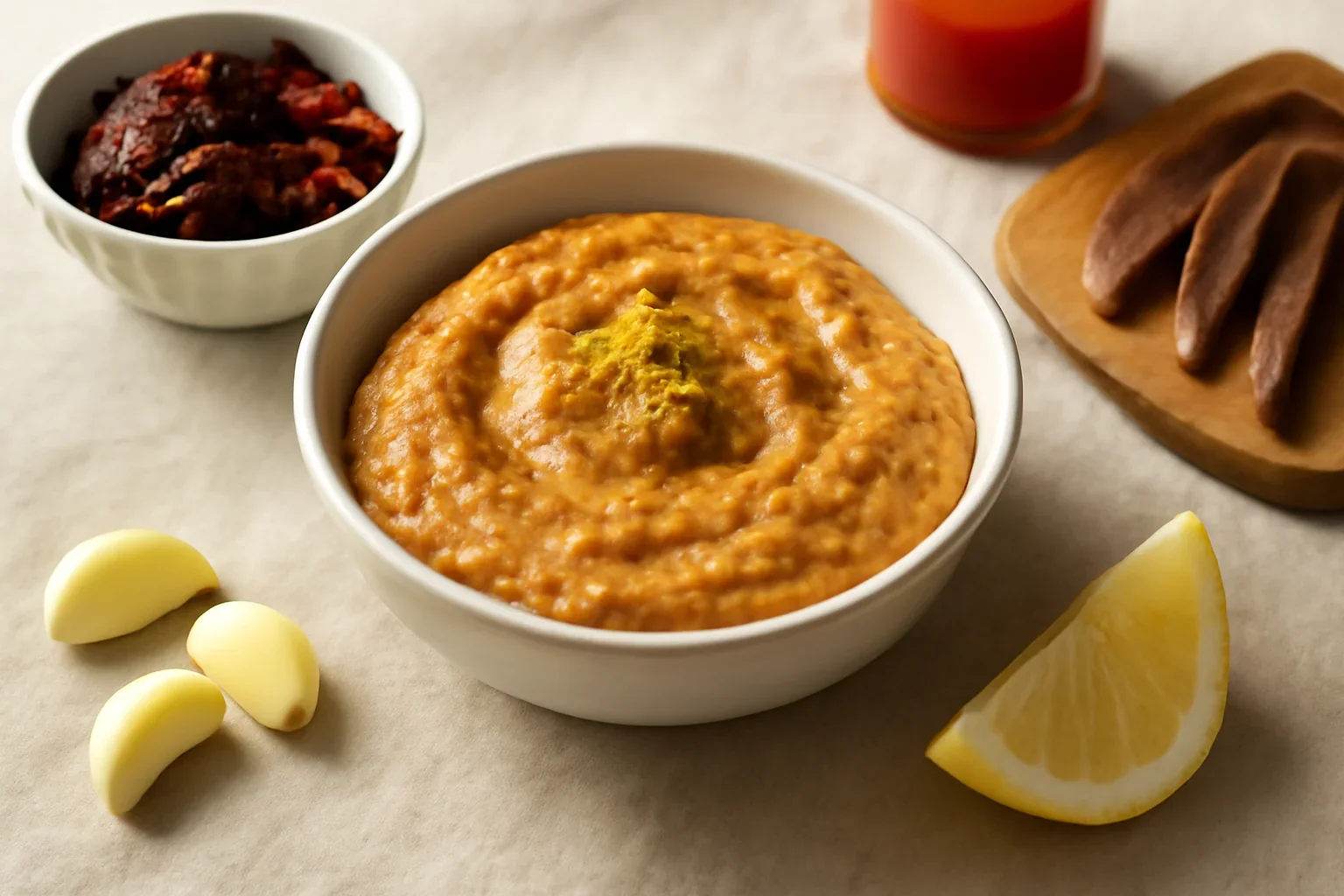 Sos aioli picant cu roșii uscate și anșoa – pentru creveți, pește, scoici sau alte fructe de mare