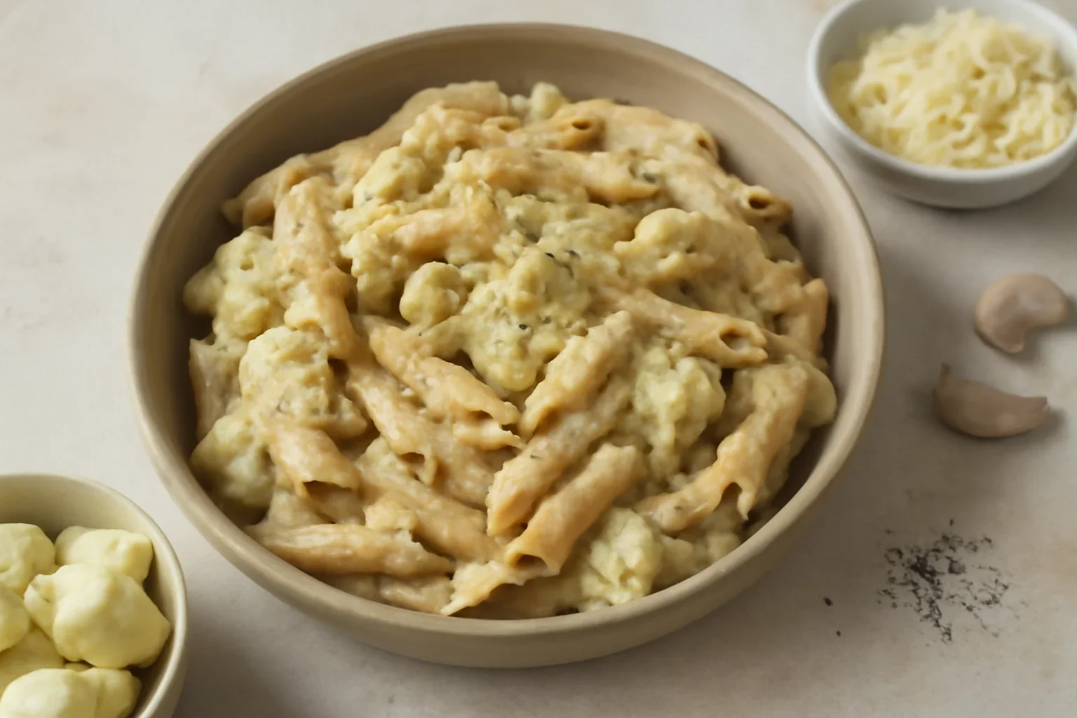 Penne cu sos de conopidă