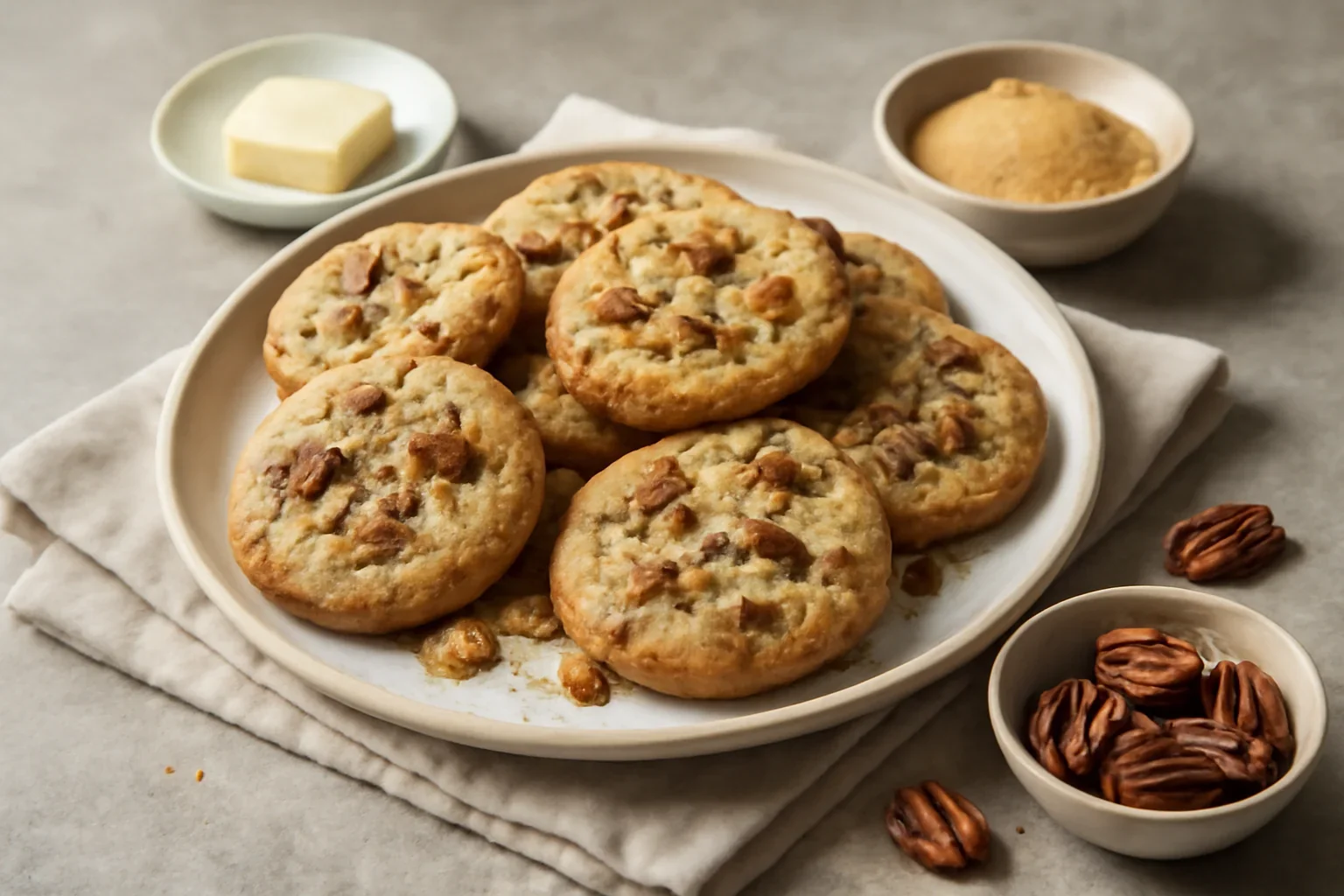 Biscuiti americani cu nuci pecan