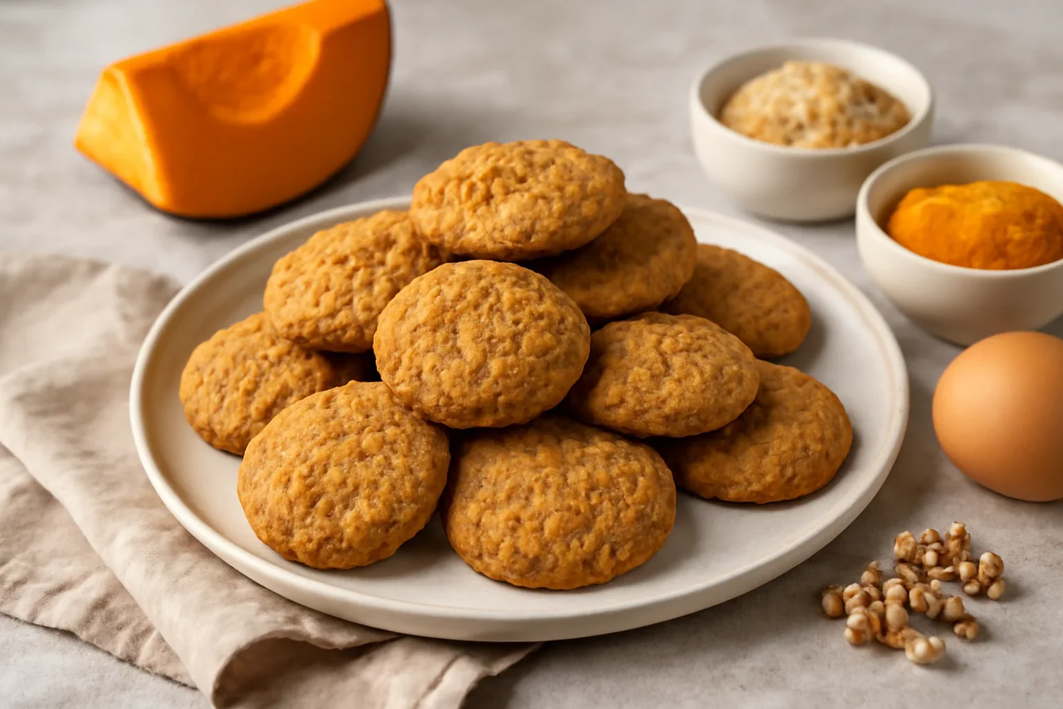 Biscuiti cu nuca si dovleac, reteta de toamna, ideali pentru copii