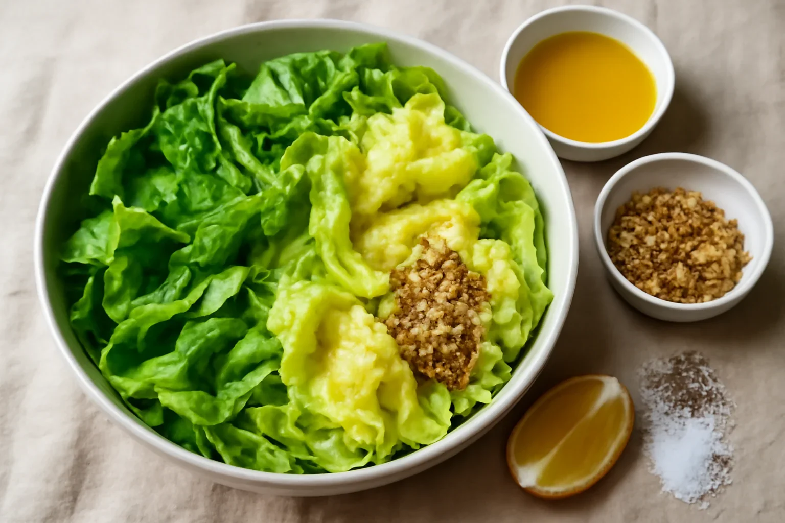 Salată verde în trei variante de dressing