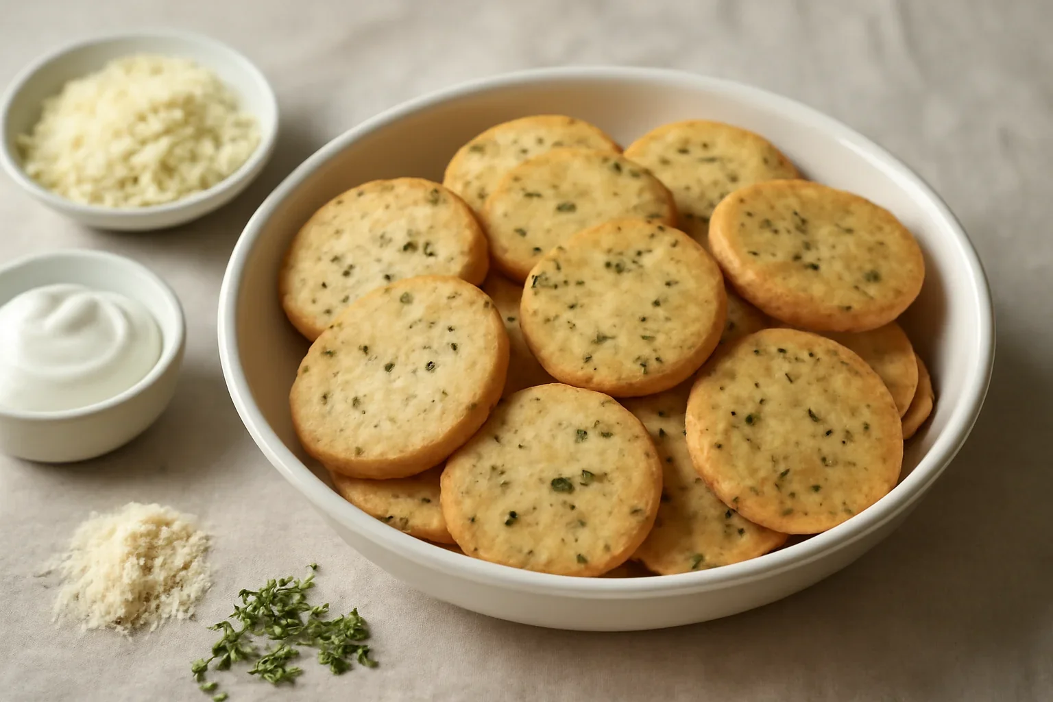 Biscuiti sarati cu parmezan