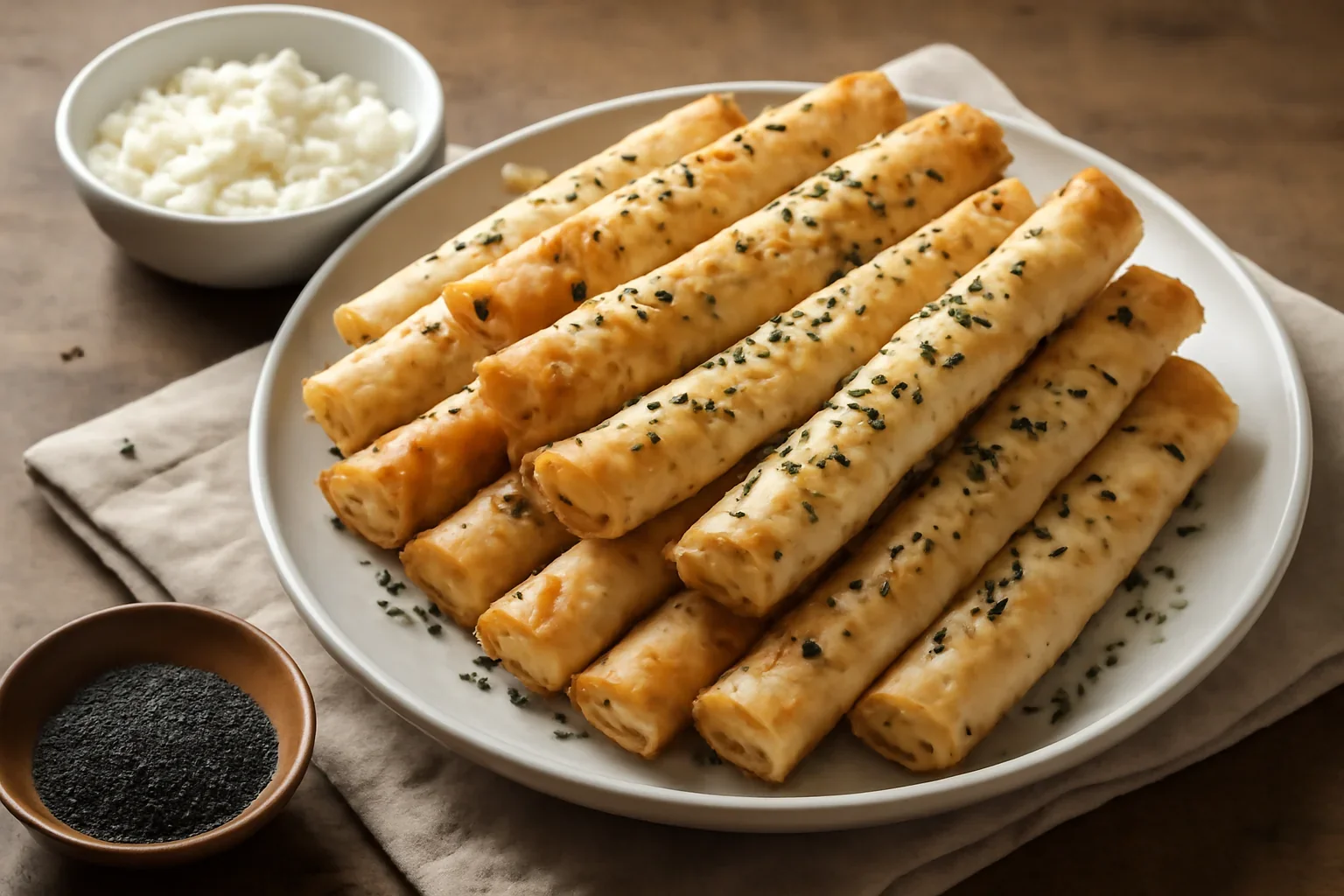 Țigarete cu brânză telemea și foi subțiri de plăcintă – rețeta de sigara börek