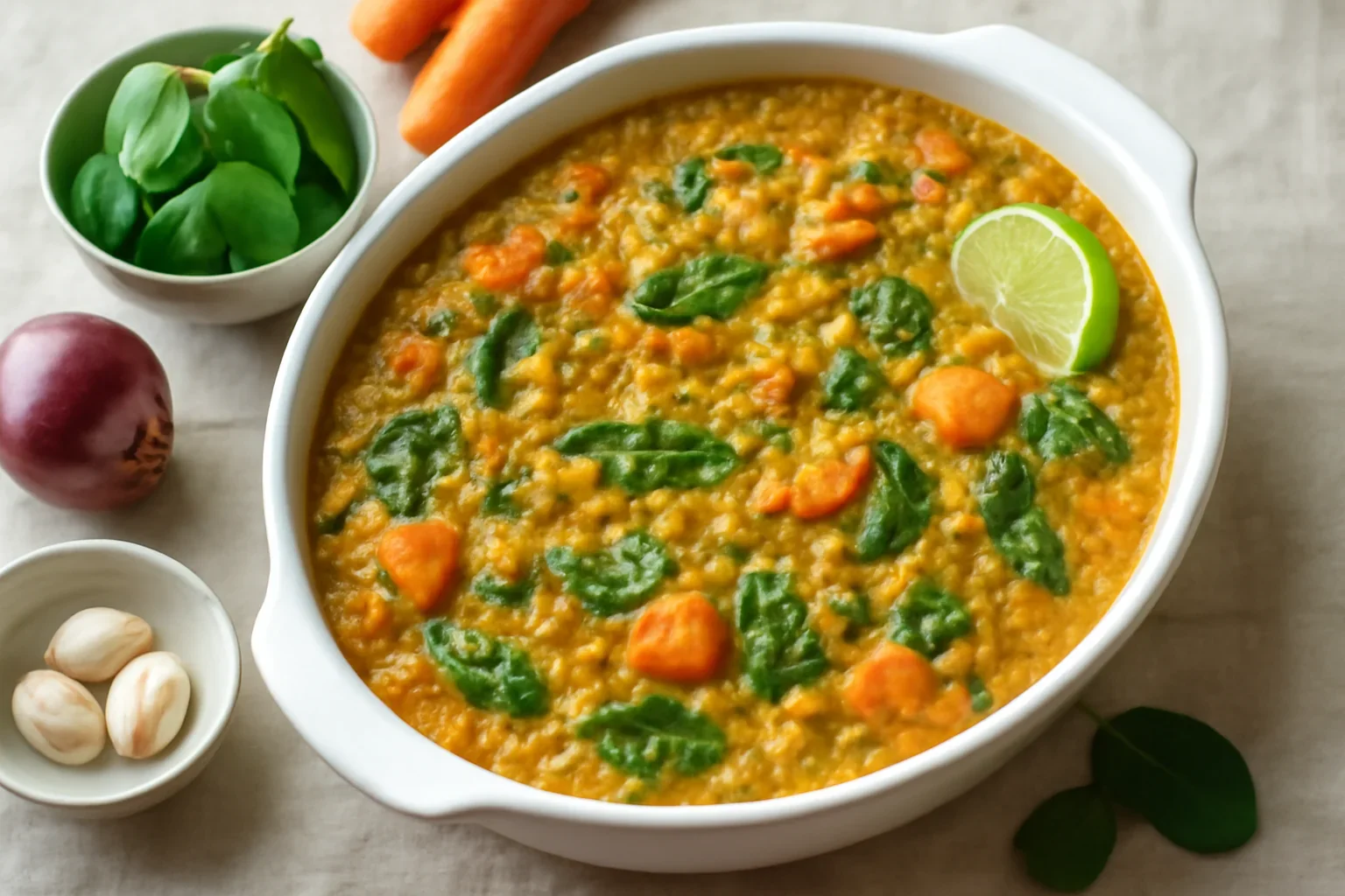 Curry de linte la cuptor