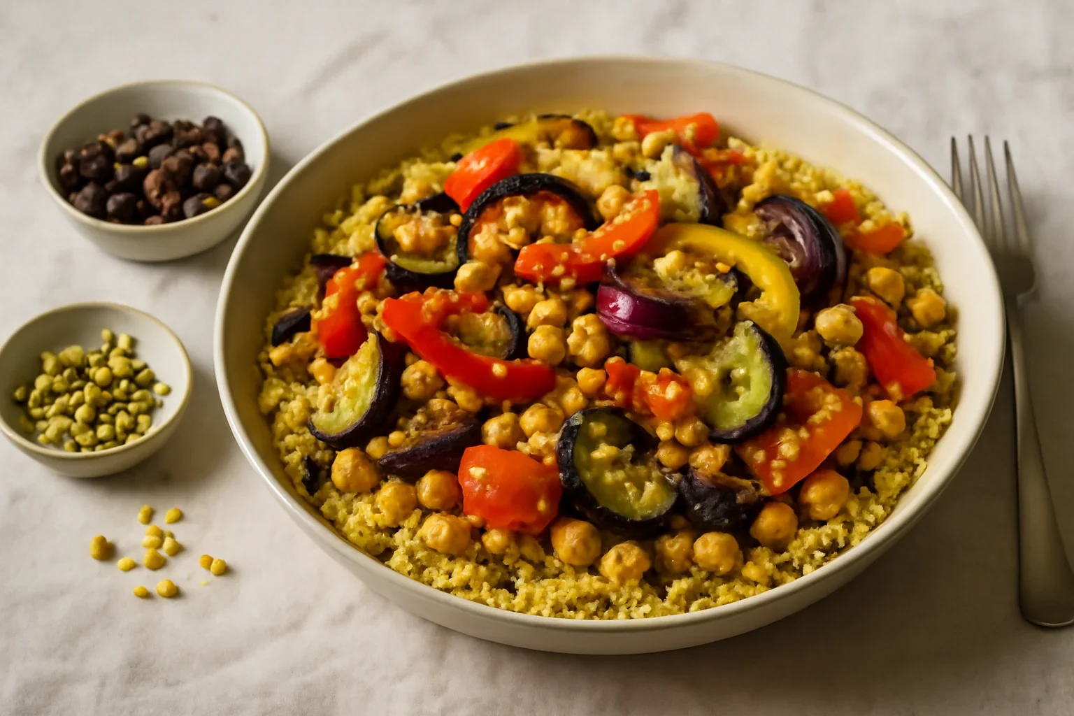 Cous-cous cu legume coapte