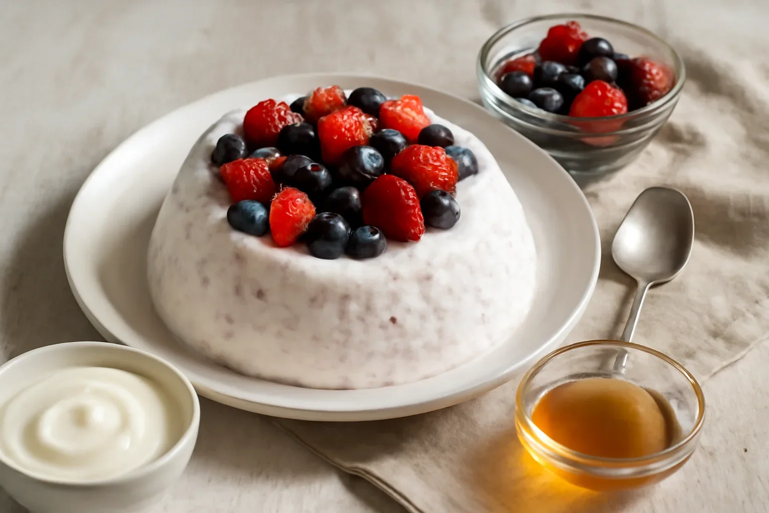 Mousse cu iaurt si fructe