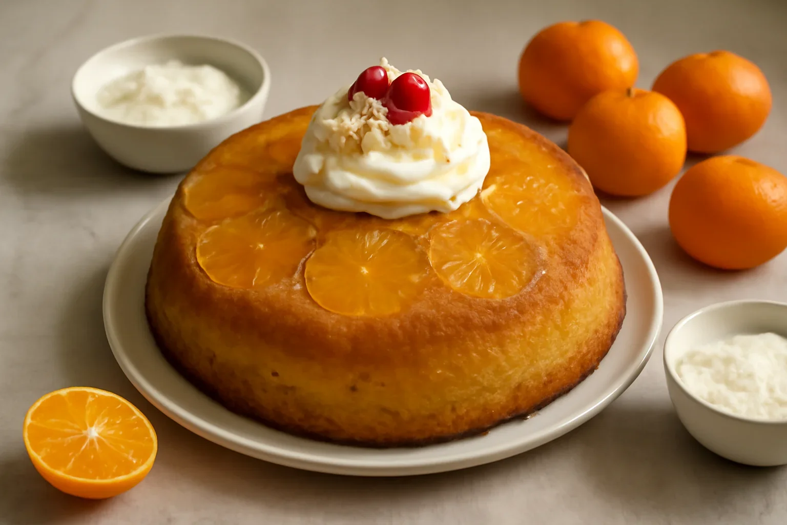 Tort rasturnat cu mandarine