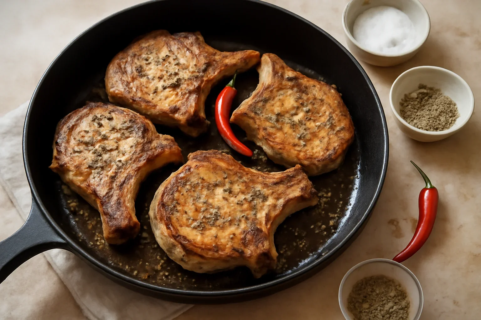 Cotlet de porc fraged la tigaie sau la gratar