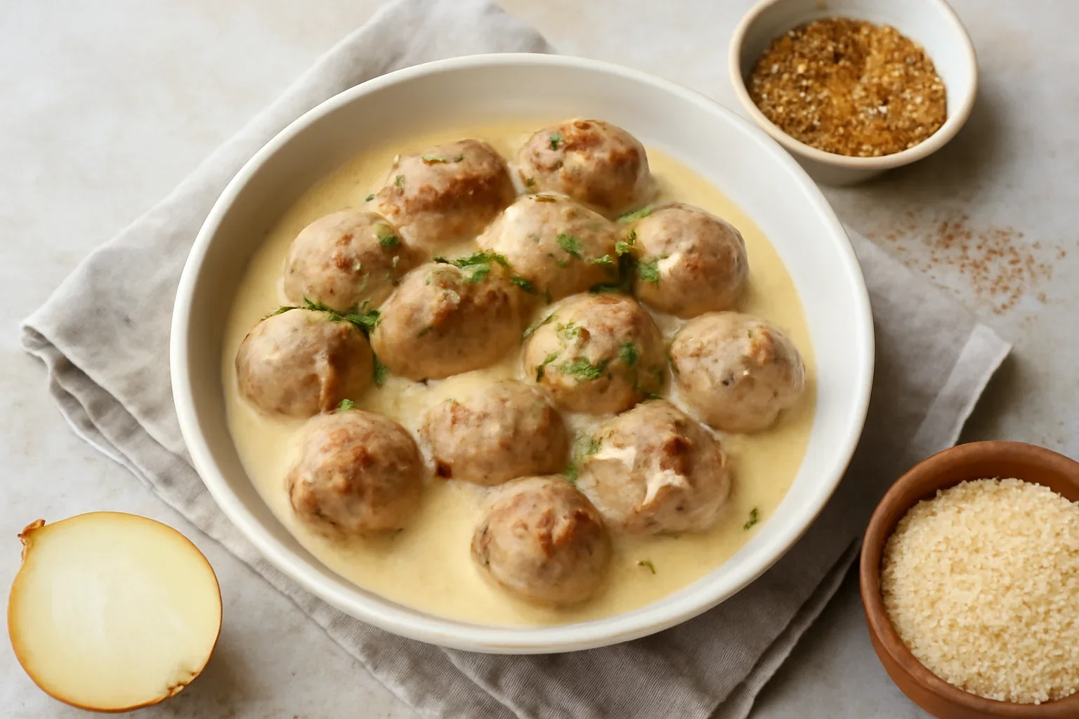 Chiftelute suedeze in sos de mustar – Köttbullar