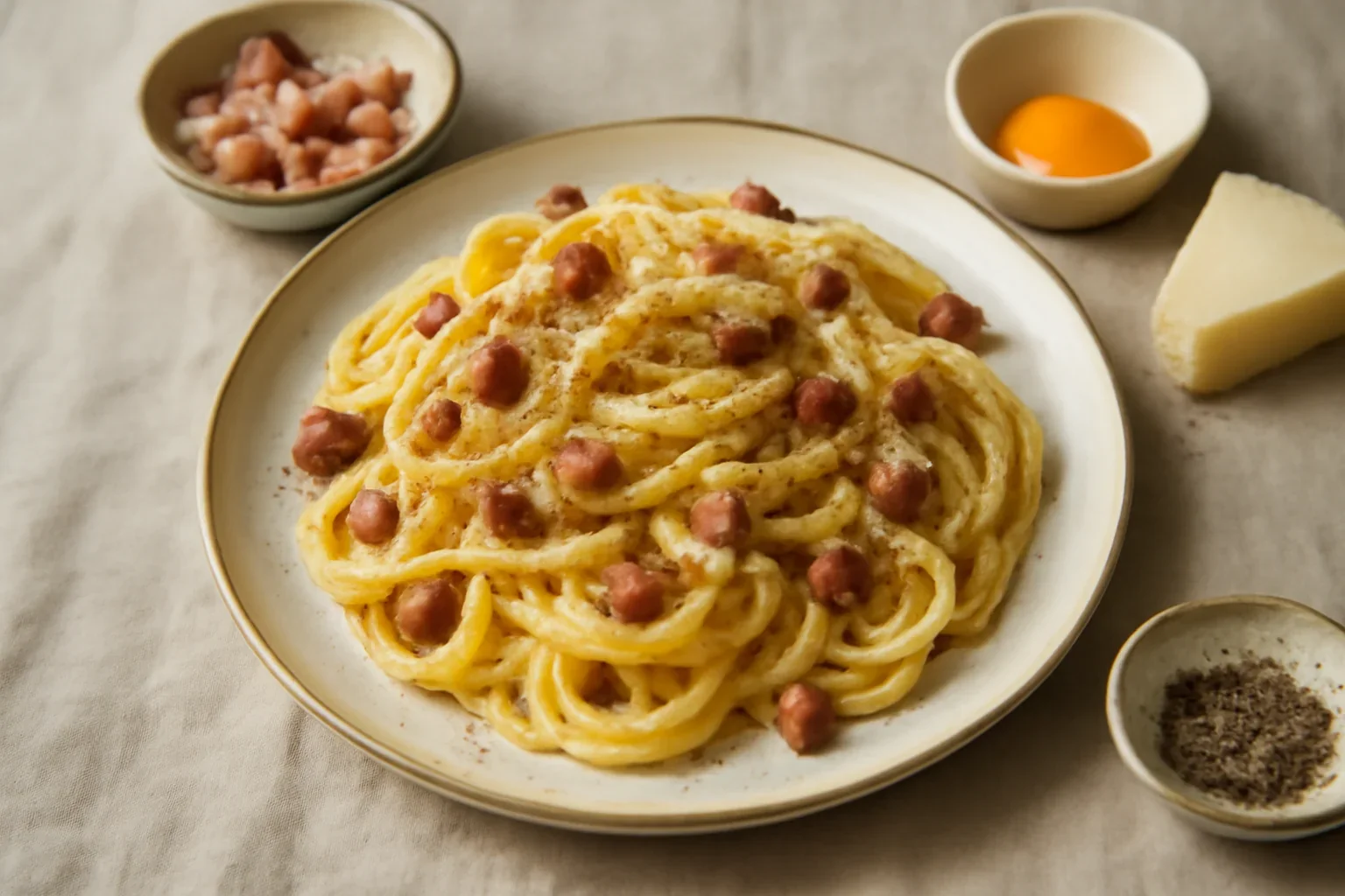 Paste carbonara rețeta originală de spaghete carbonara