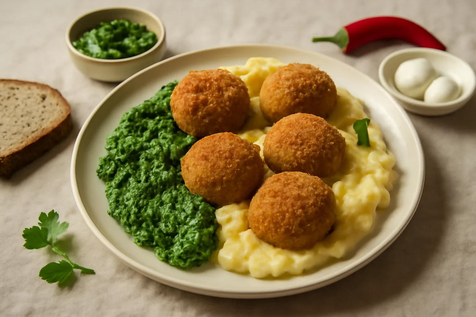 Chifteluțe de vițel cu pesto de pătrunjel