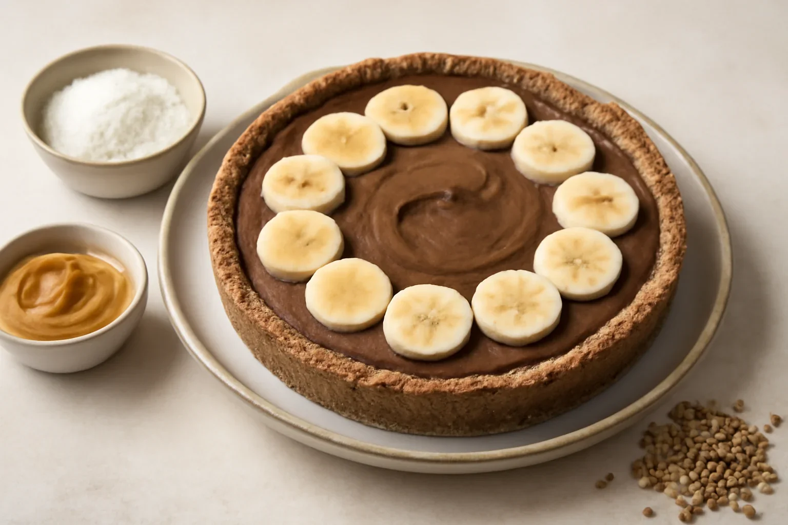 Tartă cu banane fără coacere