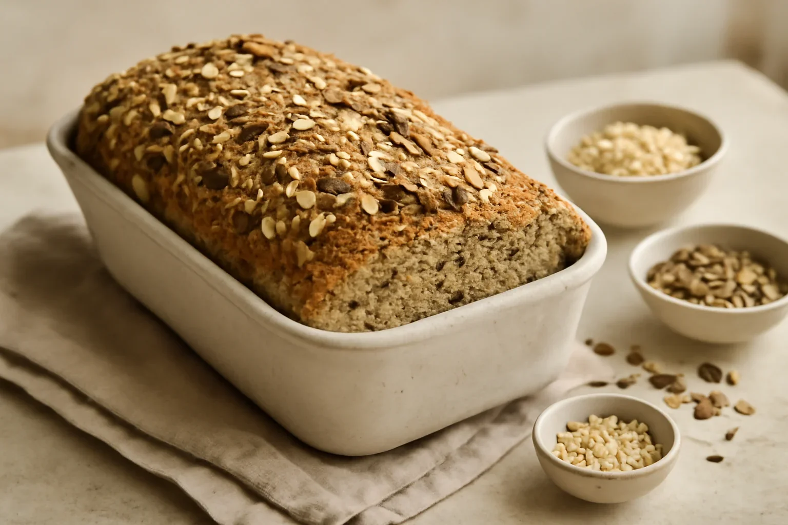 Pâine fără gluten cu semințe și ovăz – rețetă detaliată