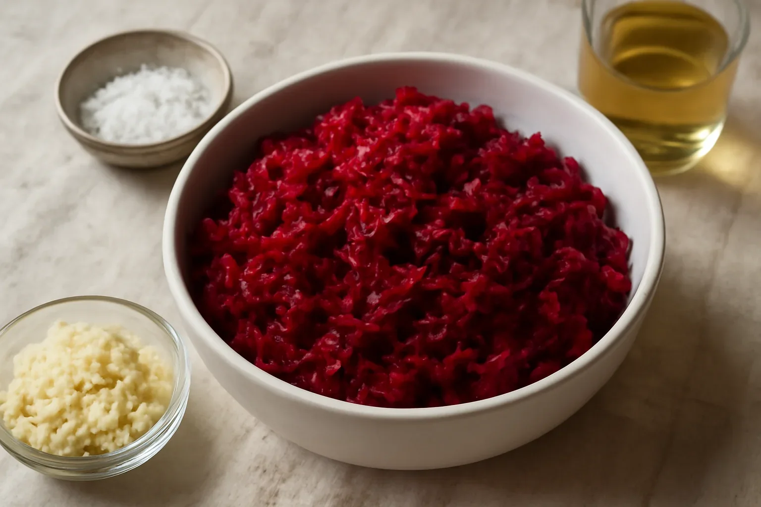 Salata de sfecla rosie cu hrean