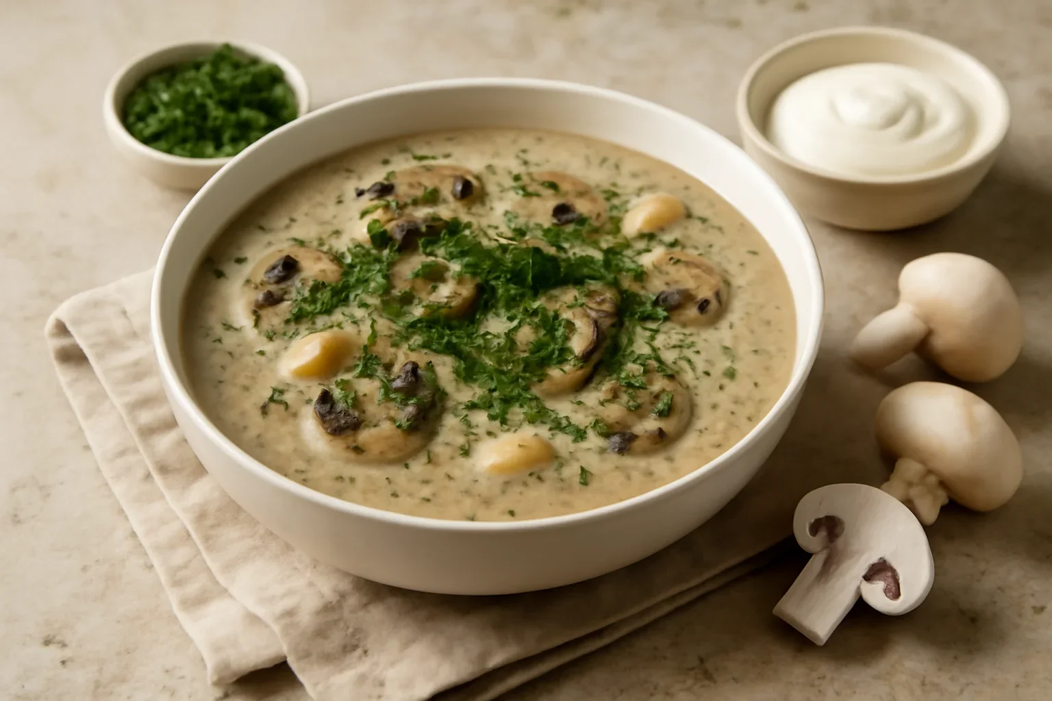 Supa crema de ciuperci