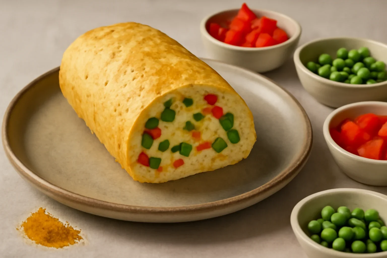 Rulada din piept de pui si legume