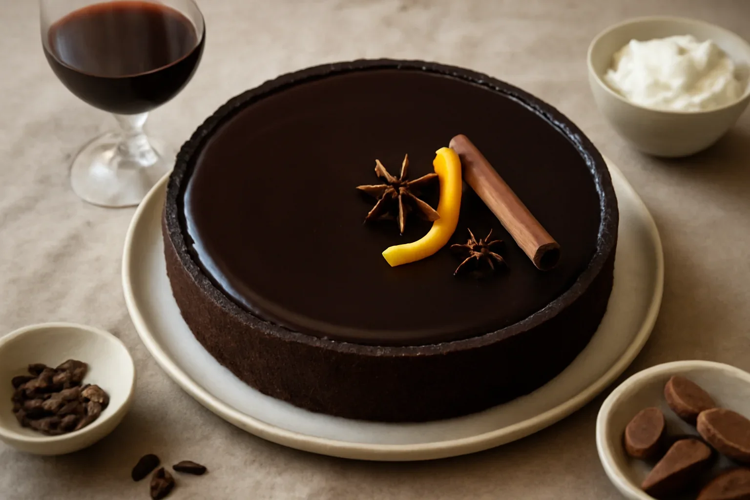 Tort de ciocolată cu vin roșu
