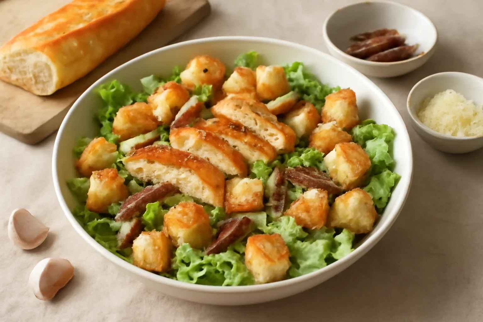 Salata Caesar cu pui, rapida si delicioasa