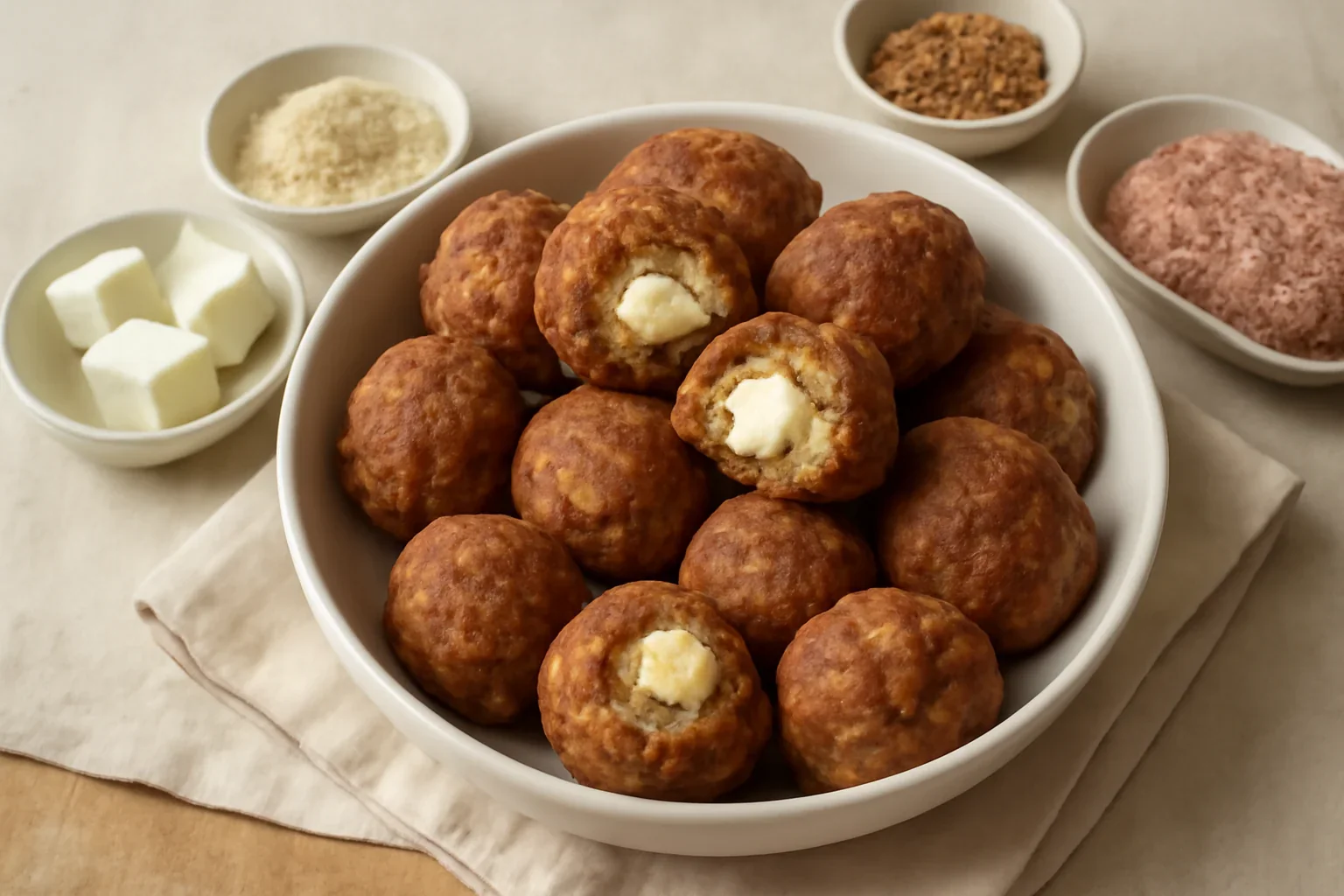 Chiftele umplute cu feta