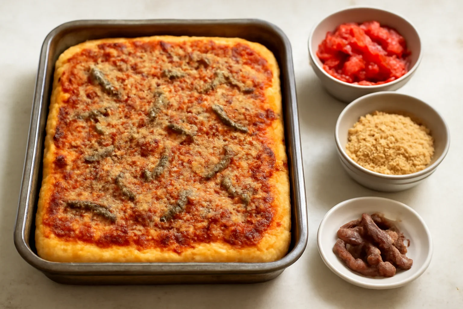 Sfincione palermitano – rețeta de pizza pufoasă siciliană
