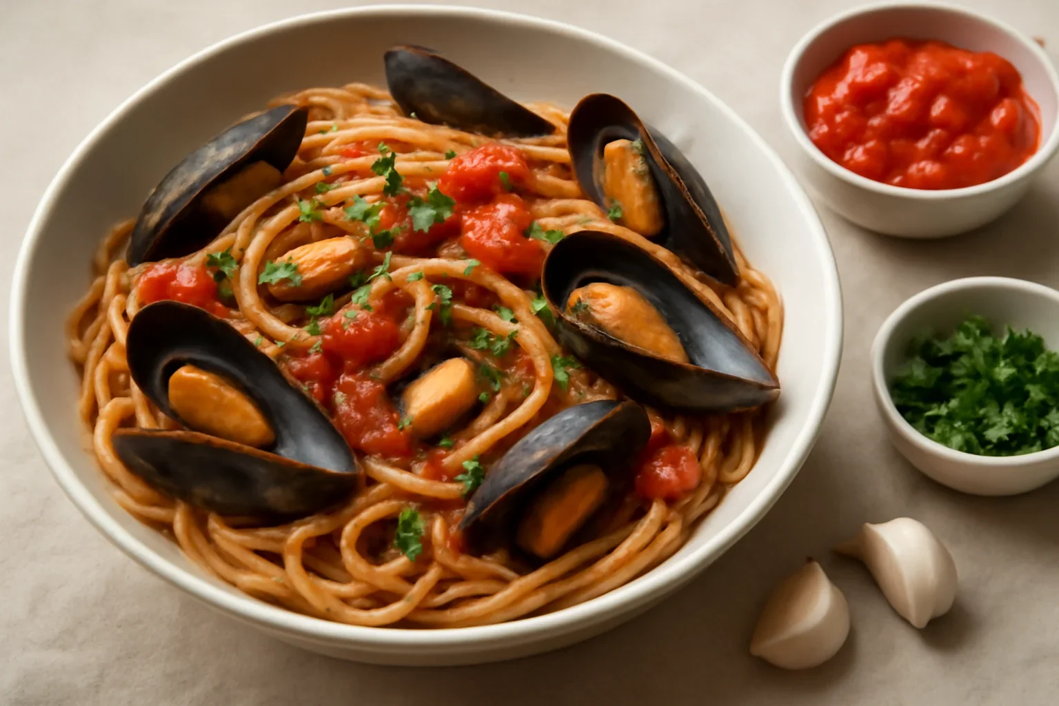 Spaghetti cu scoici