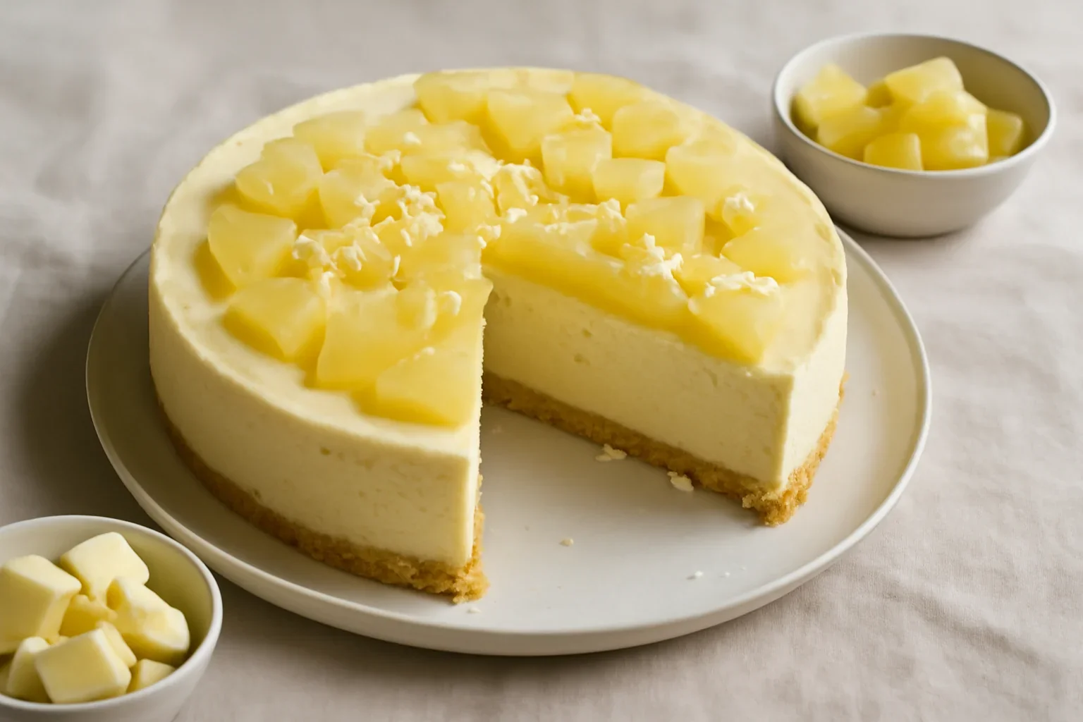 Tort cu ciocolata alba si ananas
