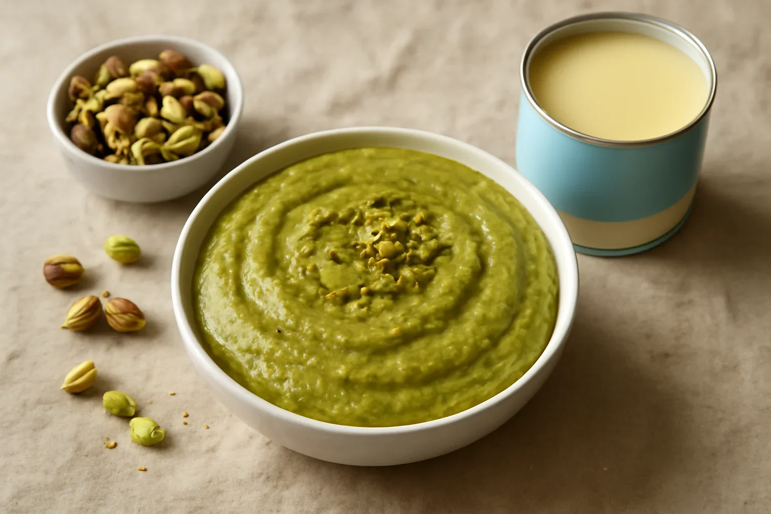 Crema de fistic facuta in casa pentru cozonac