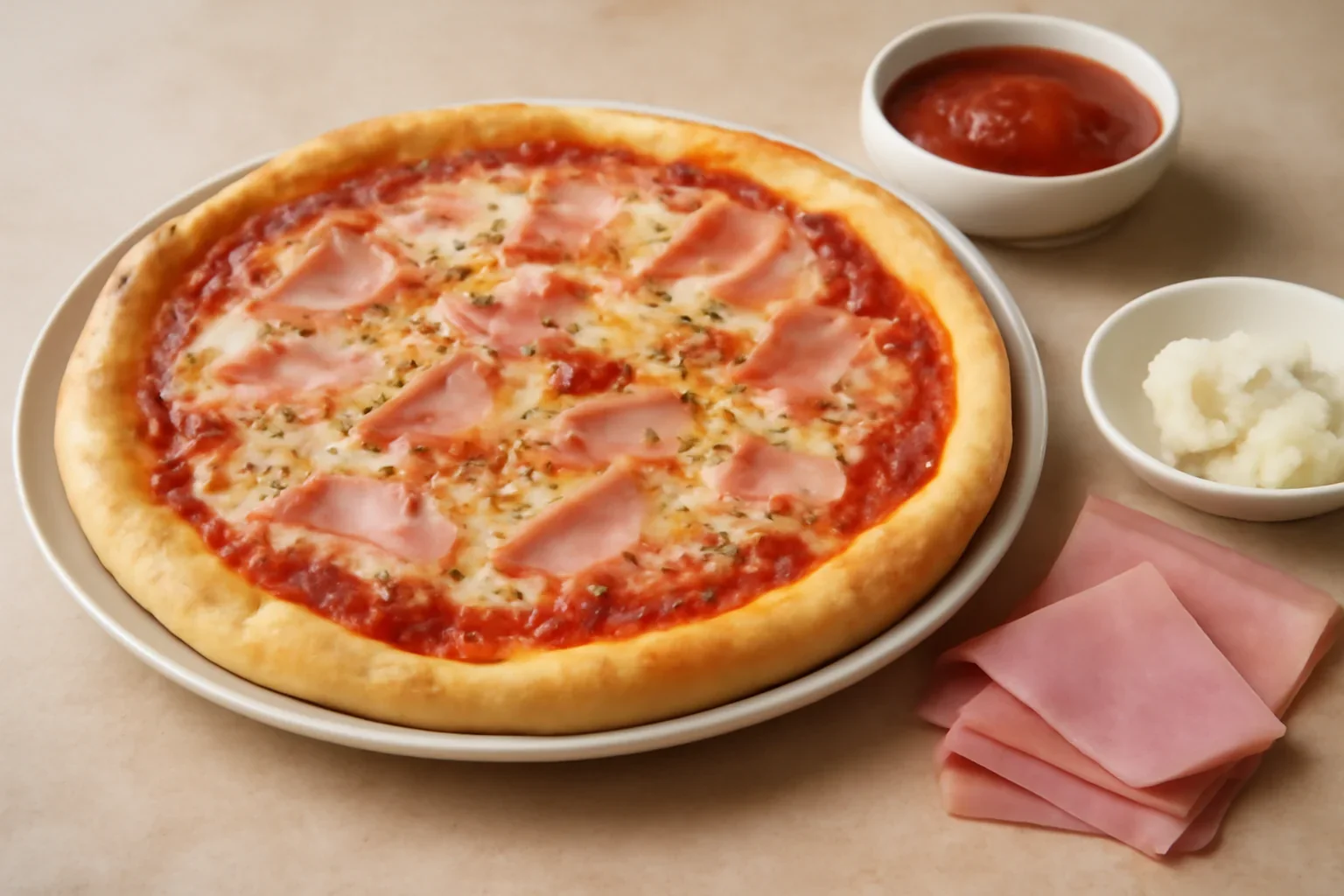 Pizza cu blat cu iaurt