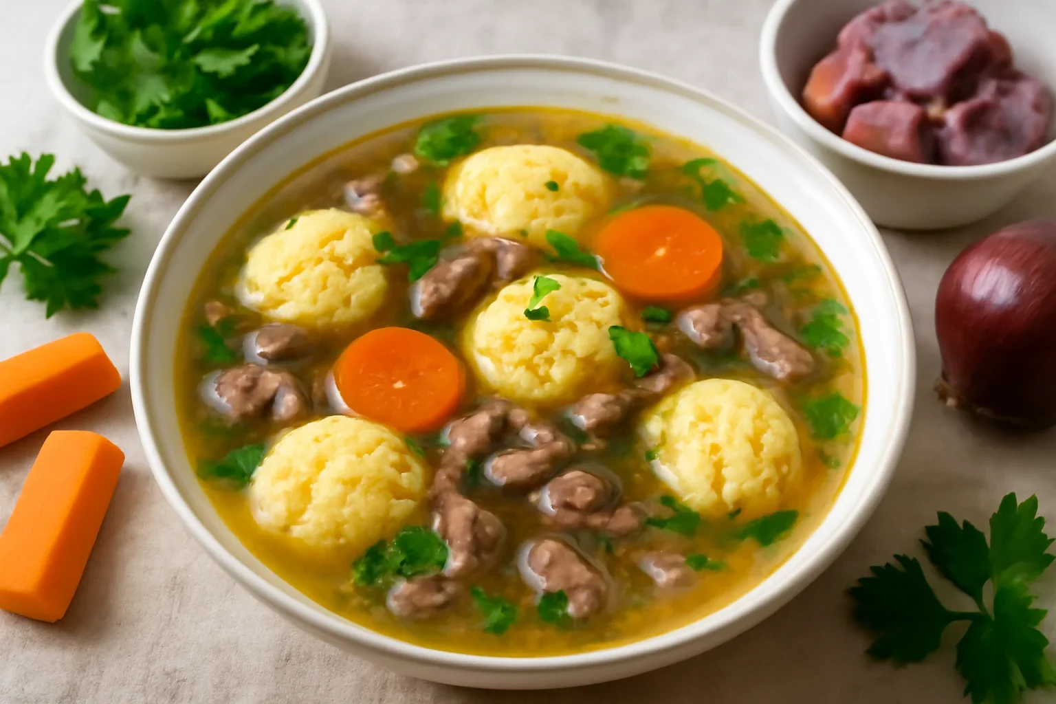 Supa de pipote cu galuste de gris
