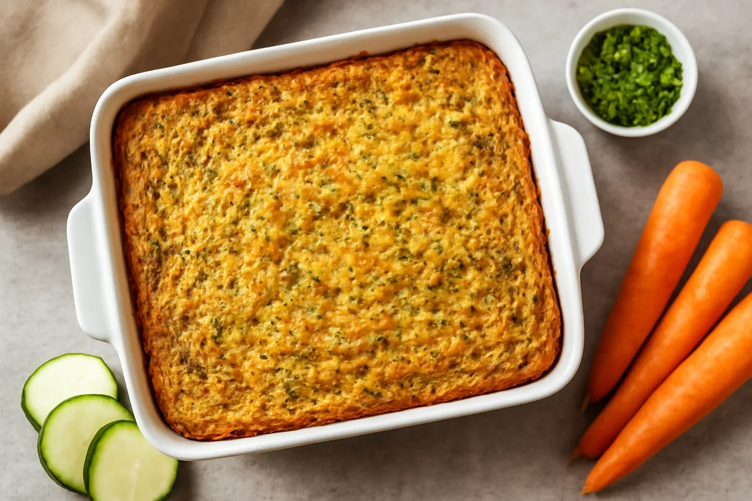 Budincă de cartofi și dovlecei rași la cuptor – rețeta de kugel de cartofi și dovlecei