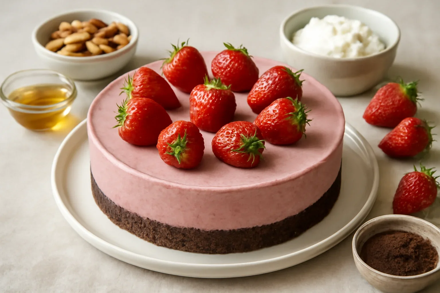 Cheesecake cu căpșuni
