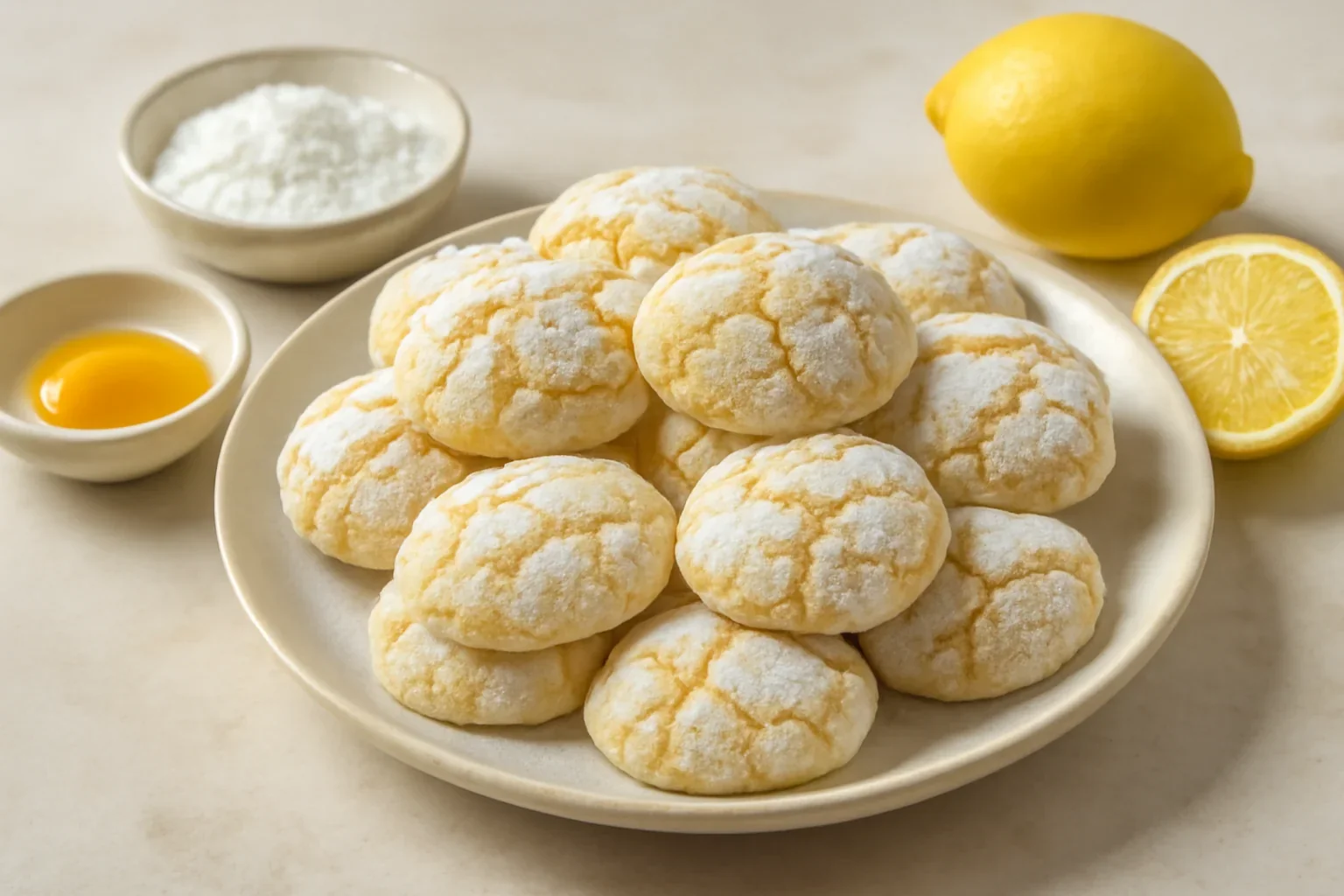 Fursecuri cu lămâie lemon crinkles – biscuiți crăpați – rețeta detaliată