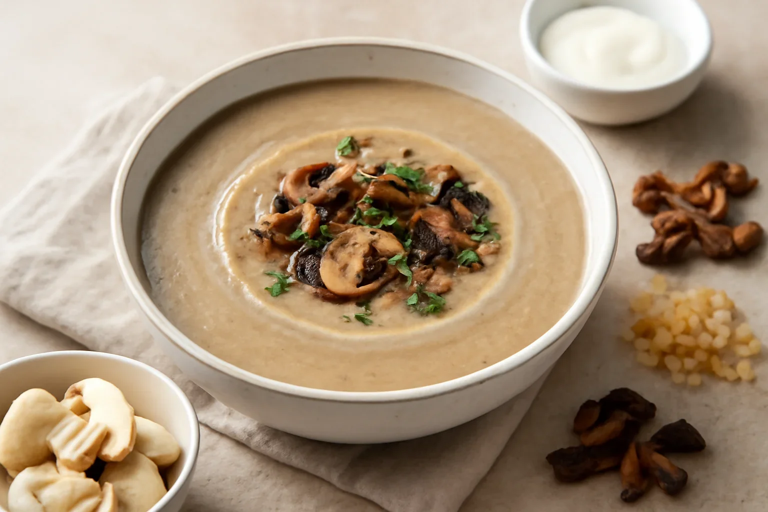 Supa crema de ciuperci