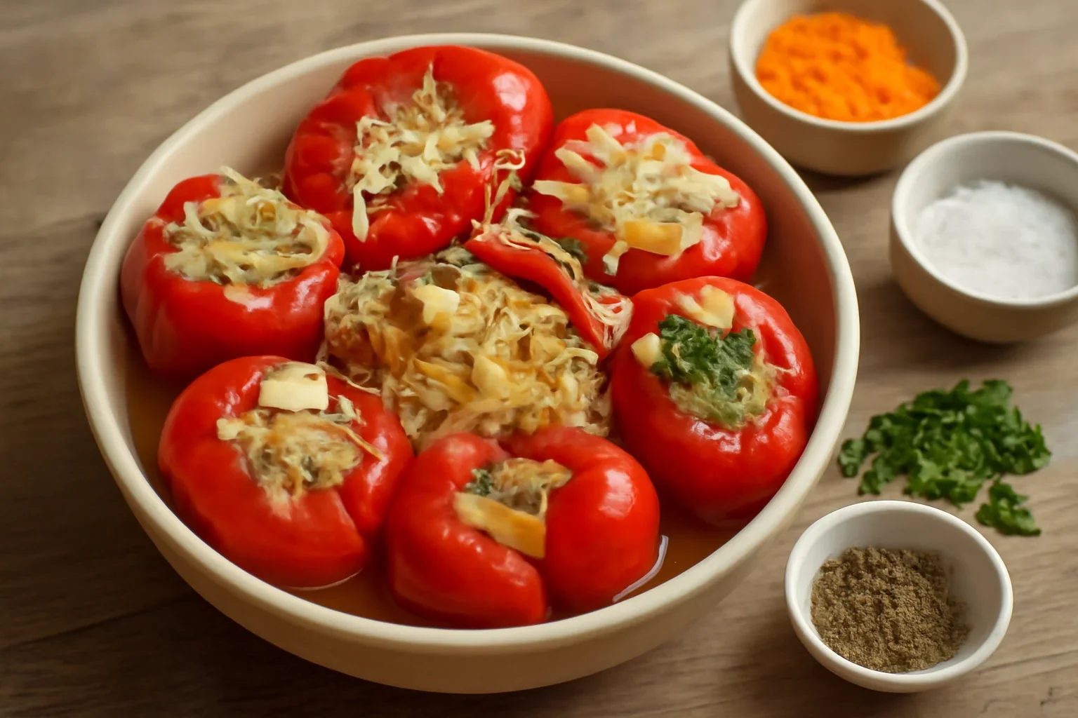 Ardei umpluti cu varza pentru iarna – reteta de muraturi delicioase in saramura +VIDEO