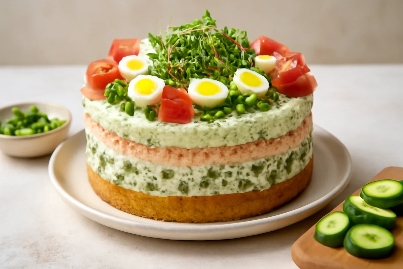 Tort aperitiv – reteta de tort sarat VIDEO cu 3 creme