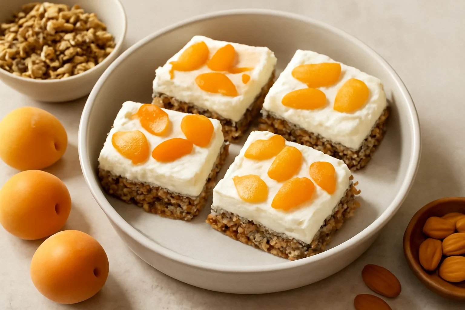 Înghețate de caise cu granola